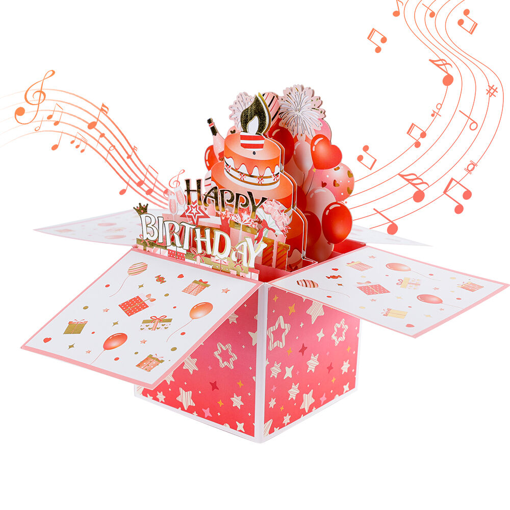 Interactive Pop-Up Birthday Gift Box with Lights and Music
