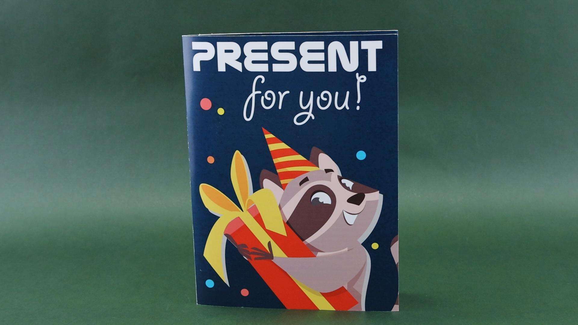 Raccoon Shake Card
