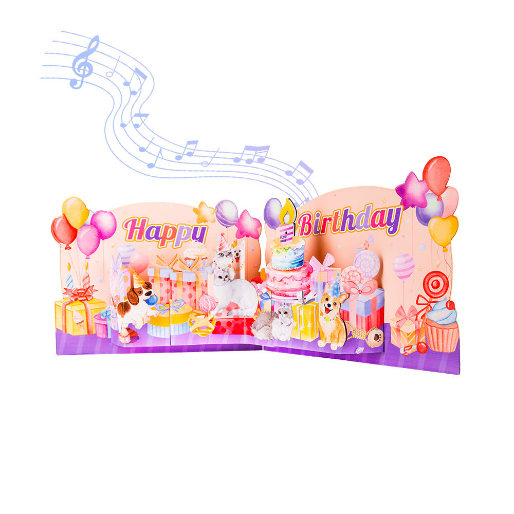 Sounds of Joy Cartoon Birthday Pop-Up Card