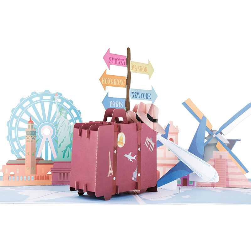 3D Happy Travels Pop Up Card