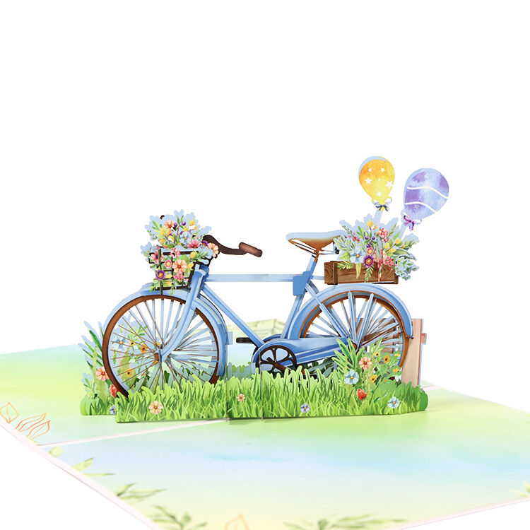 Romantic Bicycle Flower 3D Pop Up Card for Valentine’s Day and Anniversary