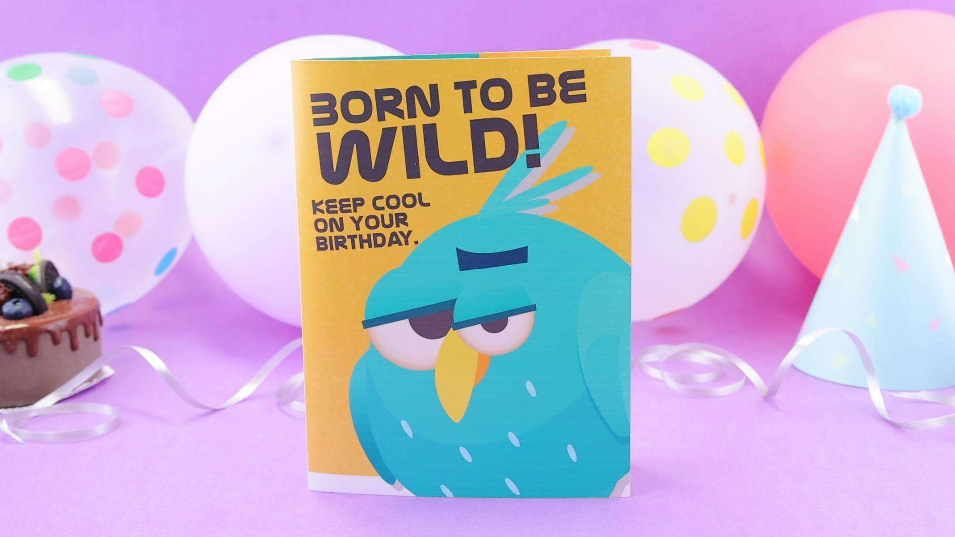 Red Bird Shake Card