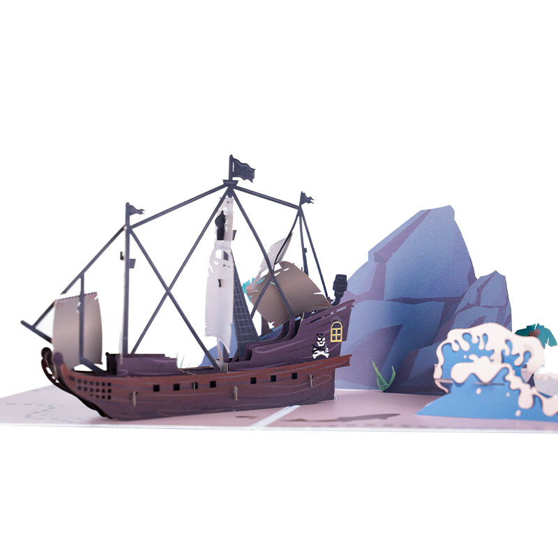 Pirate Ship 3D Pop-Up Greeting Card