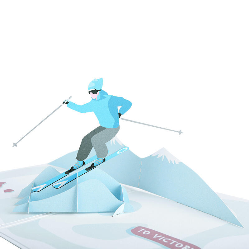 SKI 3D Pop Up Card