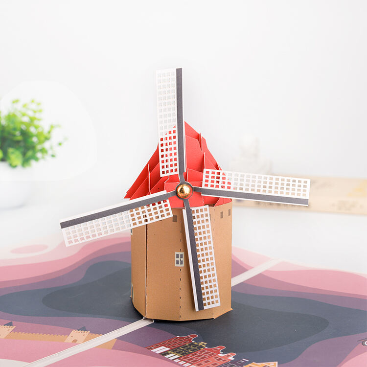 Pop-Up-Karte „Windmühle“