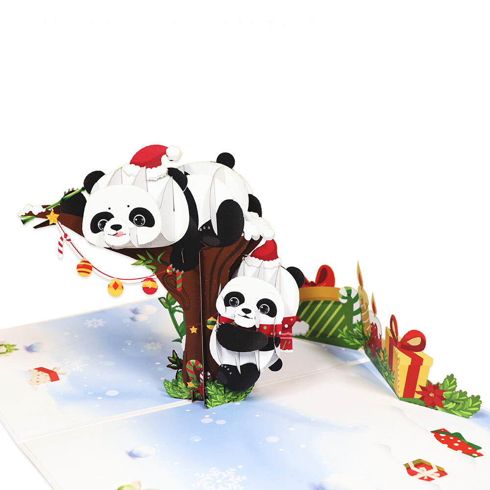 Panda Merry Christmas Pop-Up Card