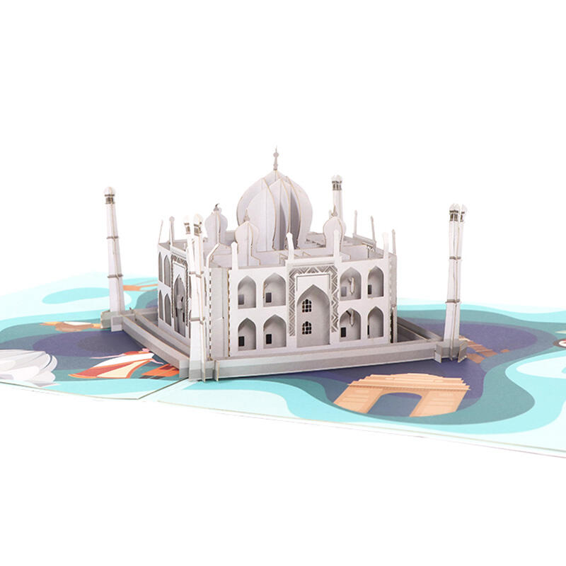 Pop-Up-Karte mit dem Taj Mahal-Gebäude