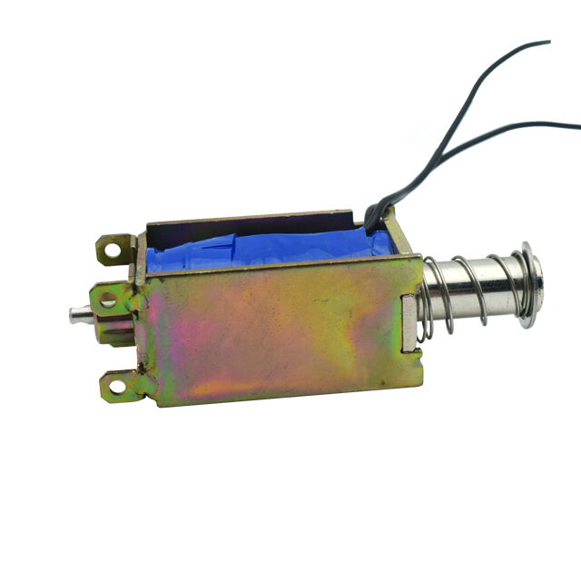 Landa SQ1253 Solénoïde à cadre ouvert à courant continu 12 V / 24 V, course de 5 mm, solénoïde poussoir/tireur