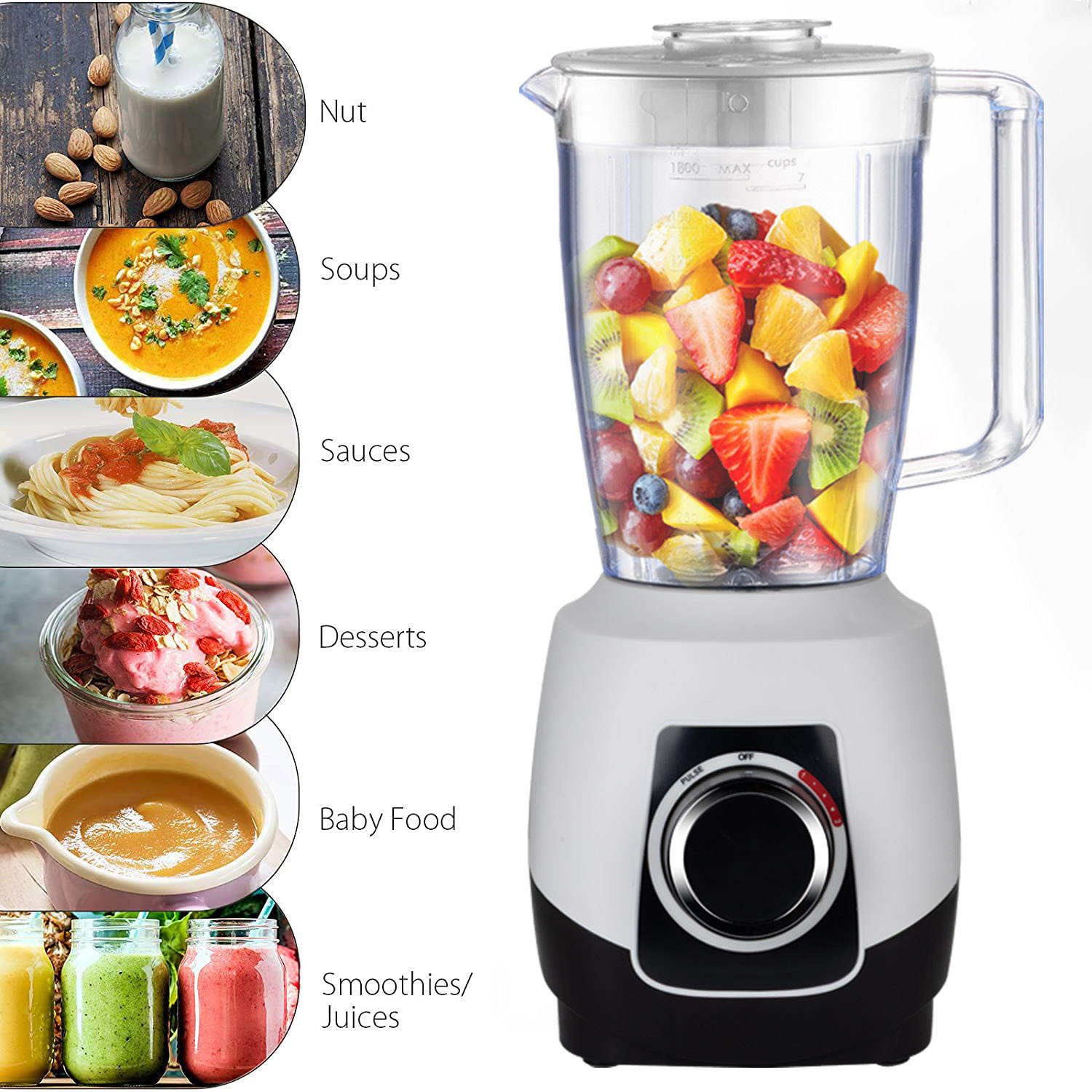 Fresh Juice Blender: Make Drinks in 1 Min

