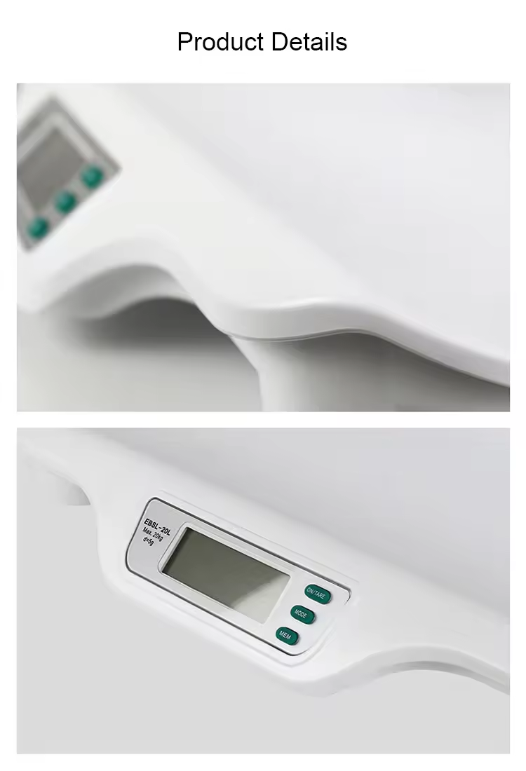 digitální váha pro děti s měřením výšky 20 kg a výškovou tyčí 35-70 cm