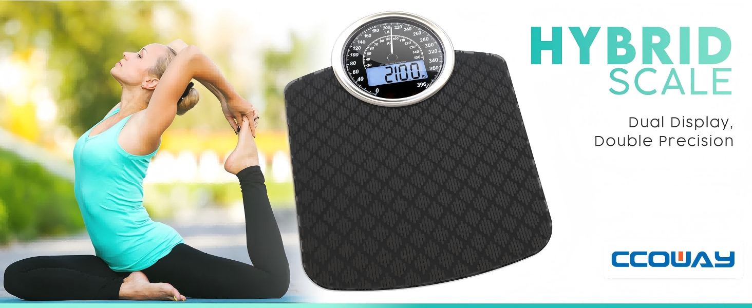 Dual Weight Measurement Display: Introducing the Adamson Hybrid Bath Scale - The Only Choice of Digital Scales for Body Weight-1