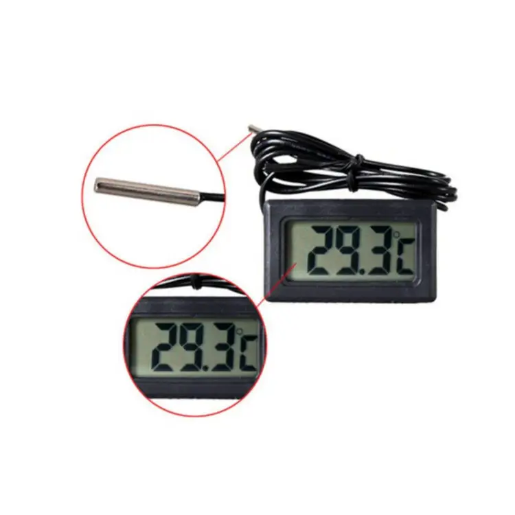 Termometer Kulkas Digital Kecil Termometer Freezer Kulkas Termometer Presisi Tinggi untuk Kulkas dan Freezer