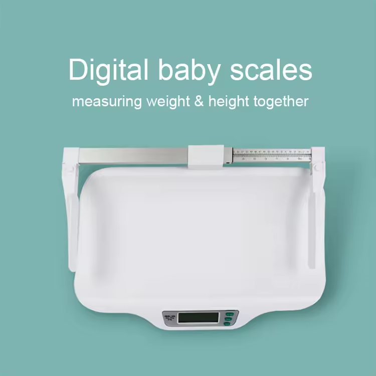 digitální váha pro děti s měřením výšky 20 kg a výškovou tyčí 35-70 cm