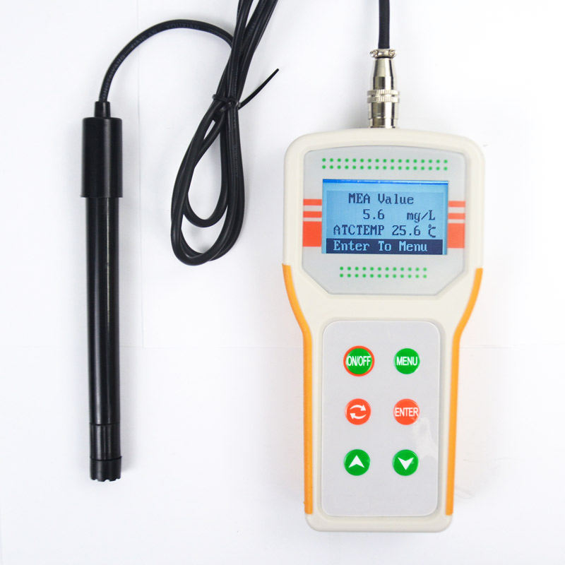 Популярен преносим сензор за разтворен кислород във водата, DO метър, анализатор за разтворен кислород и температура