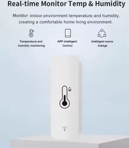 Отбасы мен баланың бөлмесі үшін Smart WiFi сандық термометр және ылғалдық өлшеуіш қосымшасының хабардар етуі