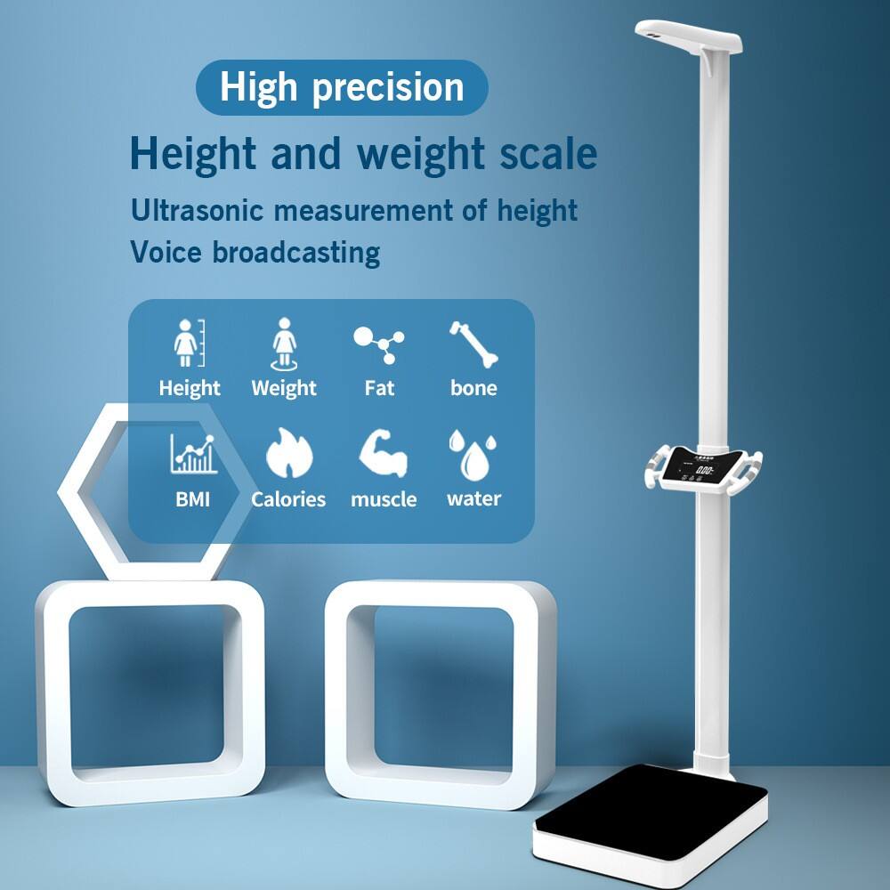 Pinakamurang Smart Scale para sa Taba sa Katawan, Instrumento sa Pagsukat ng Taas gamit ang Ultrasonic, Timbangan ng Timbang na 200KG