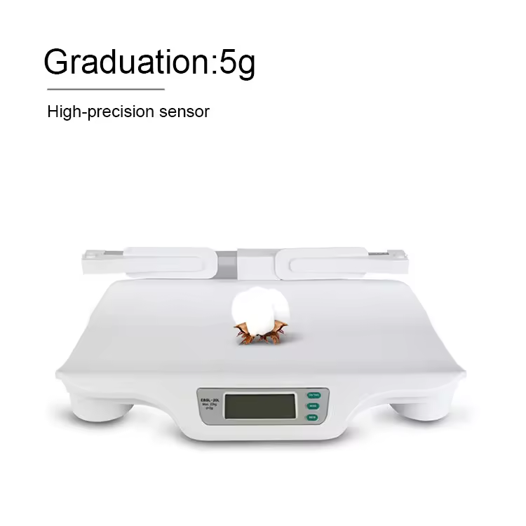 digitální váha pro děti s měřením výšky 20 kg a výškovou tyčí 35-70 cm