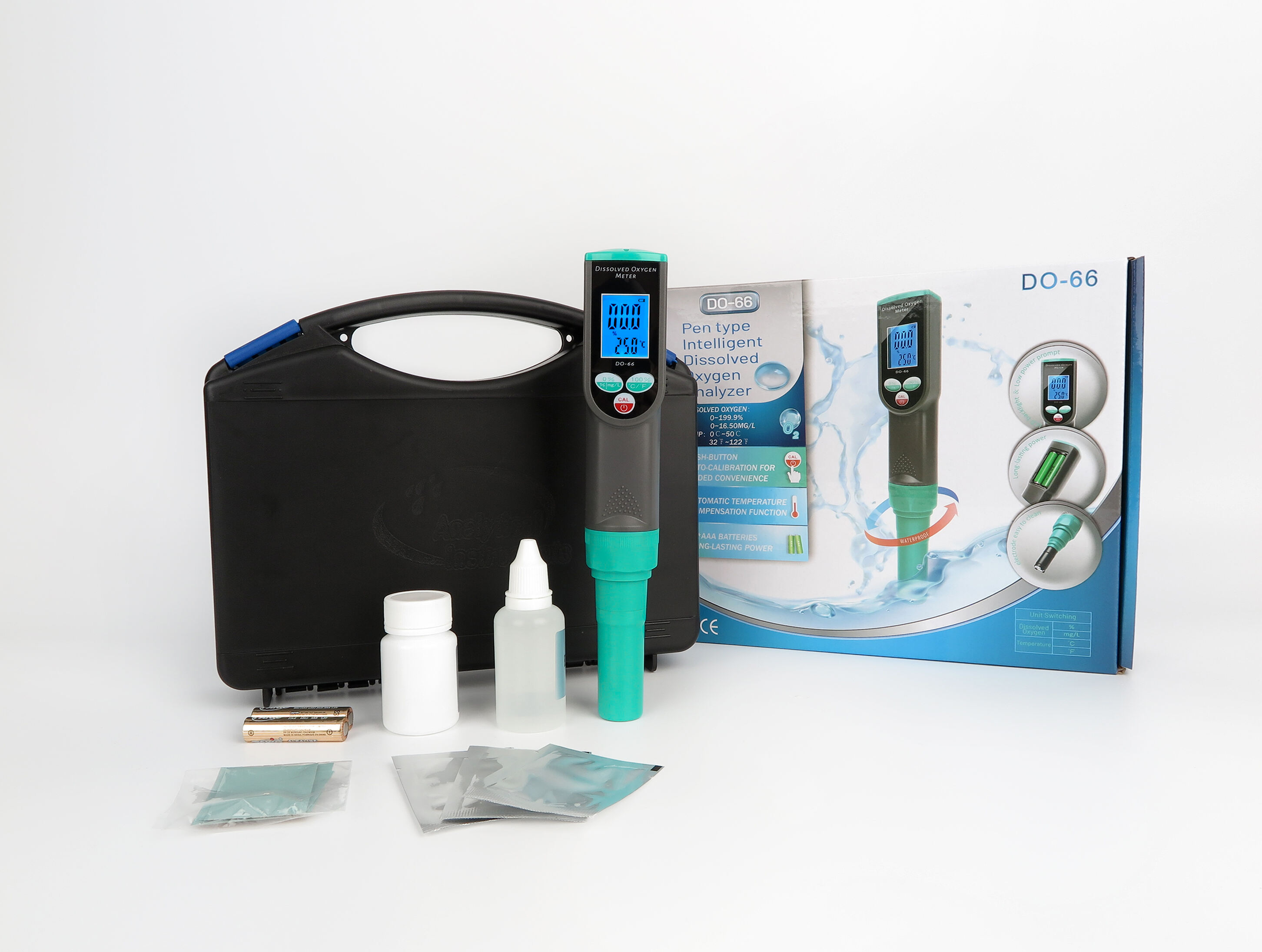 Vroče prodajani digitalni merilnik DO tipa pisala za industrijske vodne preizkuse, digitalni tester raztopljenega kisika za akvarije