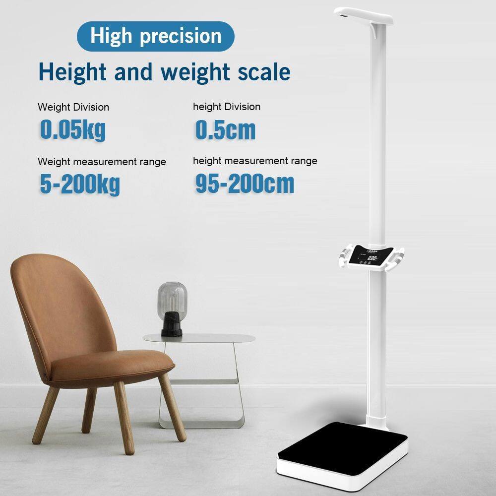 Pinakamurang Smart Scale para sa Taba sa Katawan, Instrumento sa Pagsukat ng Taas gamit ang Ultrasonic, Timbangan ng Timbang na 200KG