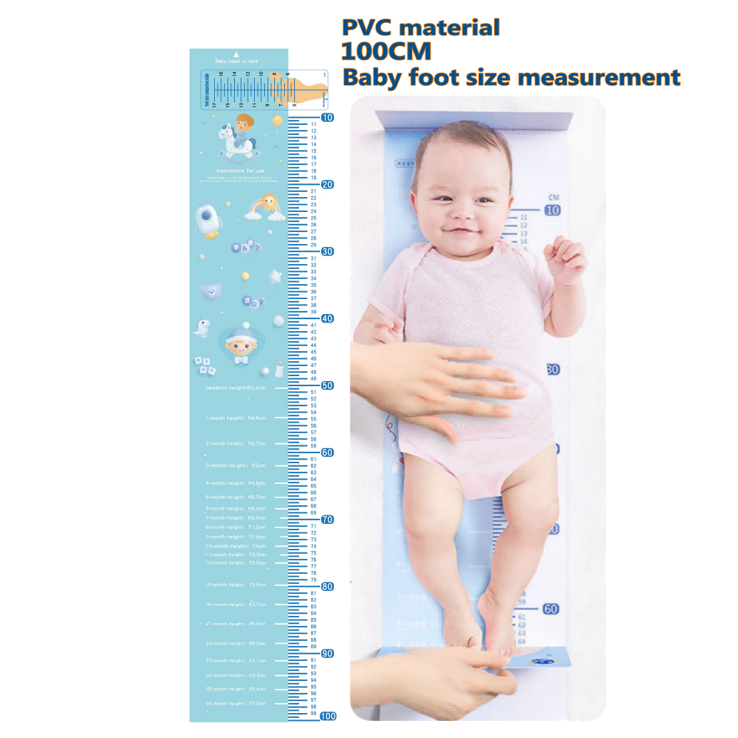 Maatmeter voor babyhoogte en voetgrootte