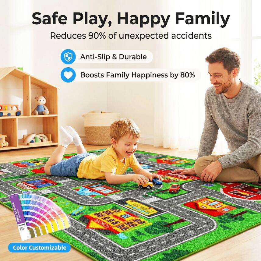 Best Price Children's Rug Nylon Rubber Mat Indoor Printed Pattern Kids Room Rug