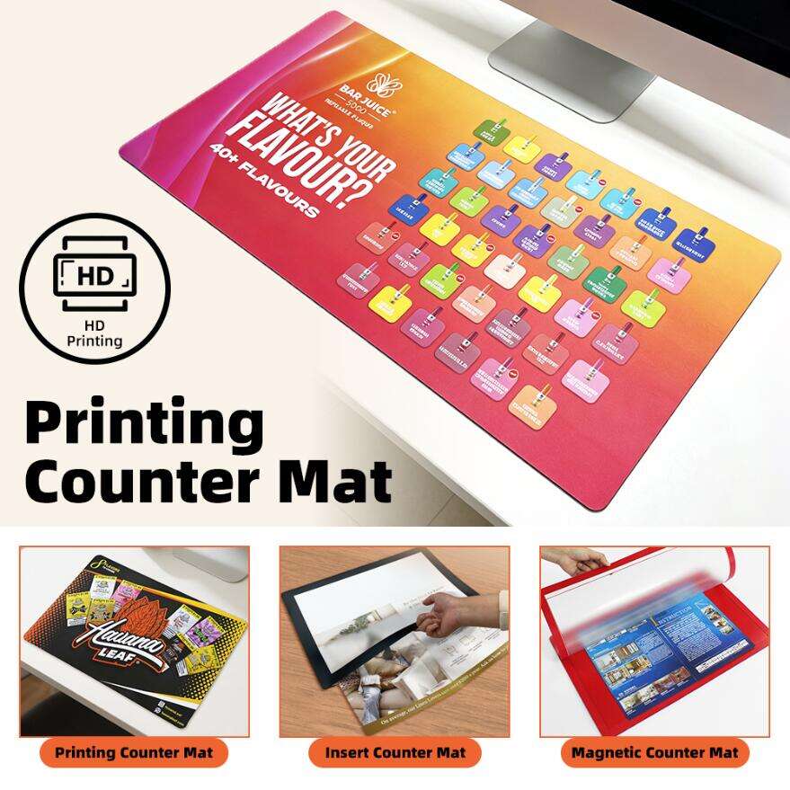 Custom Printed Soft Pvc Rubber Bar Counter Mat Advertising Promotional Display Table Top Pad Placemats for Business