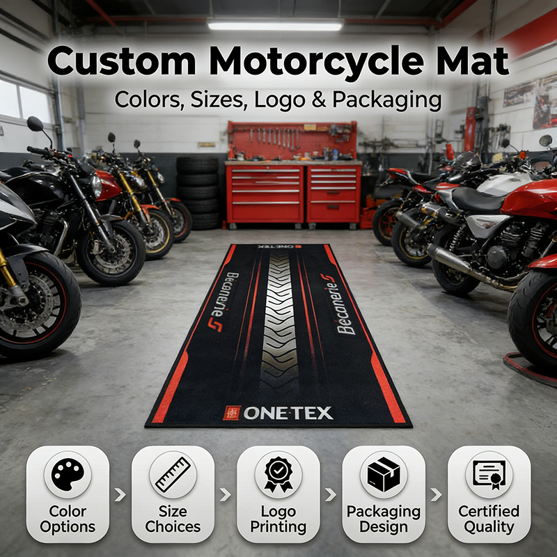 Customised Anti slip Motorcycle Pit Mat Rubber Motorcycle Garage Carpet