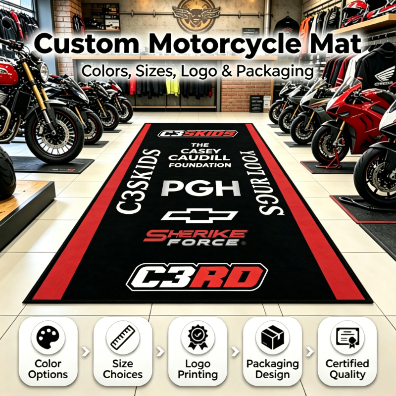 Tips for selecting the right size motorcycle floor mat for different bike models.