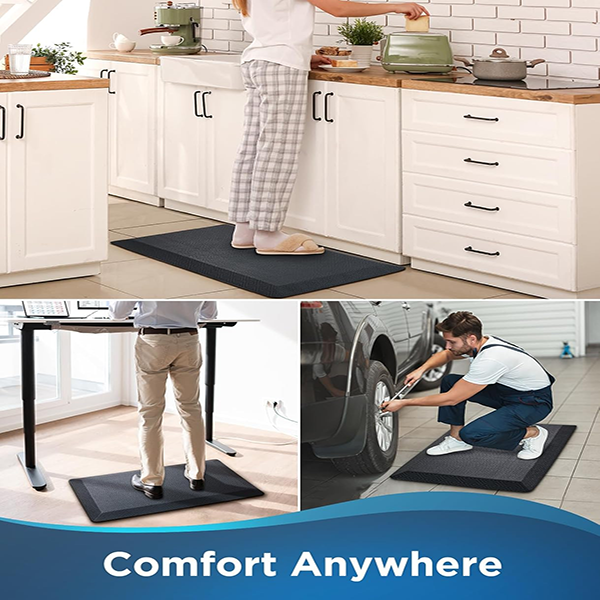 Why is thickness an important factor when selecting anti fatigue kitchen mats?