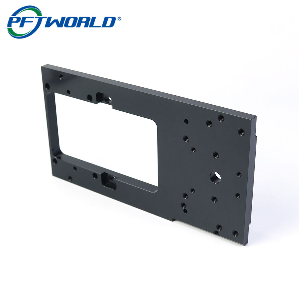 Componente di precisione in alluminio CNC anodizzato nero