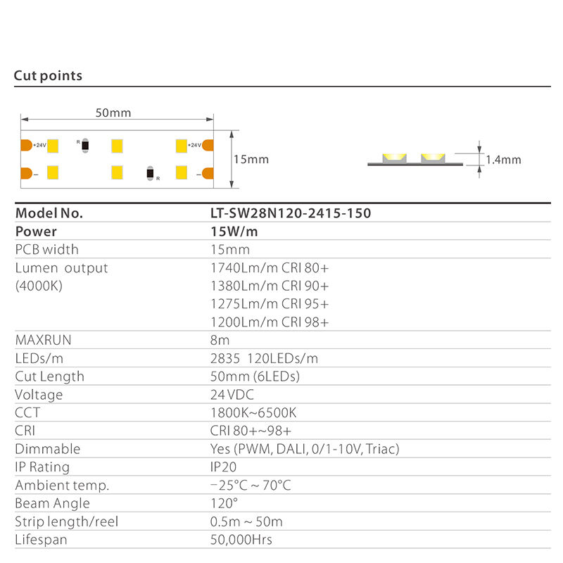 Double Line 120led/m 2835 LED Strip Light manufacture