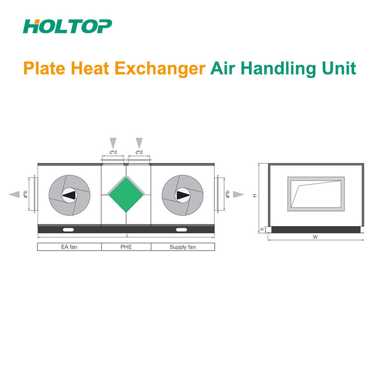 Plate Heat Exchanger Air To Air Heat Recovery Air Handling Unit