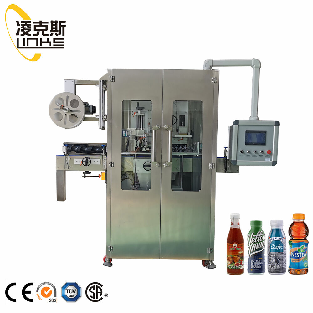 Automatic High Speed Automatic Pet Plastic Glass Bottle PVC Label Shrink Sleeve Labeling Machine