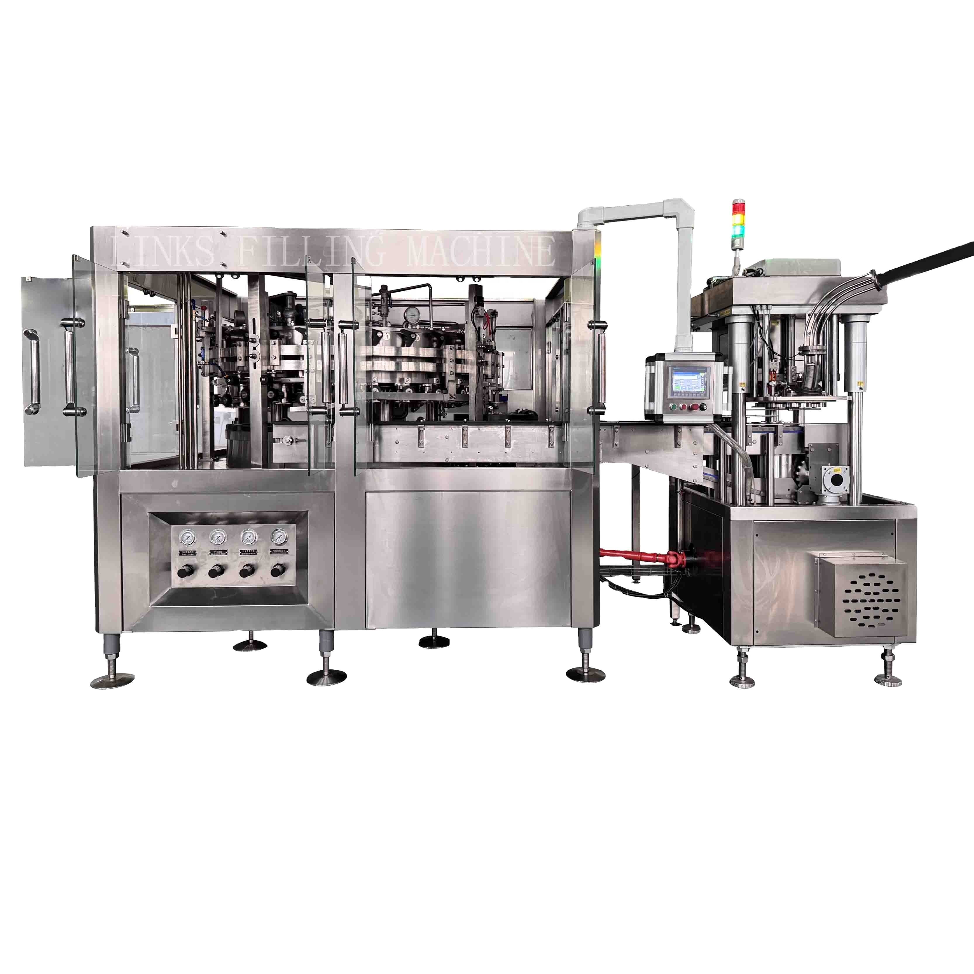 Complete Beer Can Filling Line Automatic Alcoholic Liquid Bottling Packaging Plant