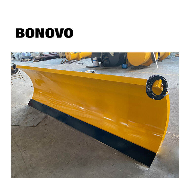 BONOVO Skid Steer Loader Pushing snow  Blade 