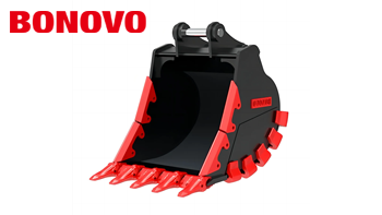 Extra heavy-duty bucket for excavators, with advantages in rock crushing.