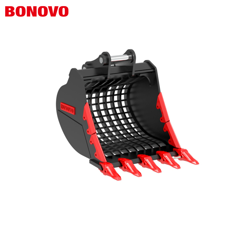 Benna setacciante per escavatore BONOVO RS30 | Benna scheletrica per escavatore posteriore 1360 mm/54 pollici