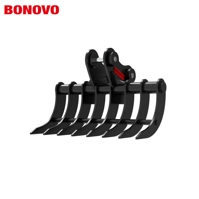 BONOVO Rake For Mini Excavator 1-2 ton