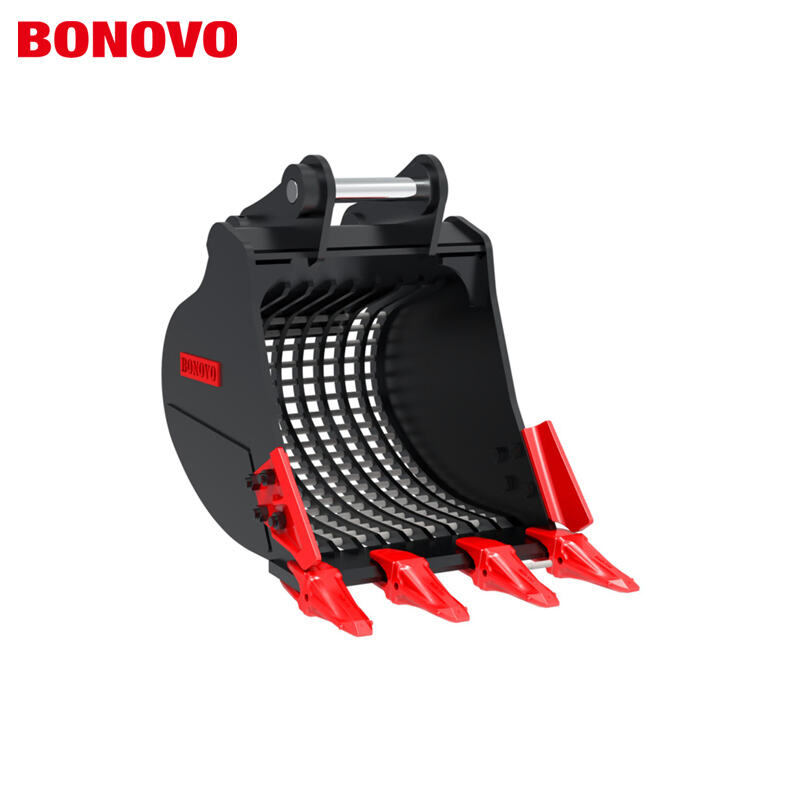 BONOVO RS15 Sítový Korb pro excavátory o hmotnosti 12–18 tun – Trvanlivý korb se skeletem pro třídění 30