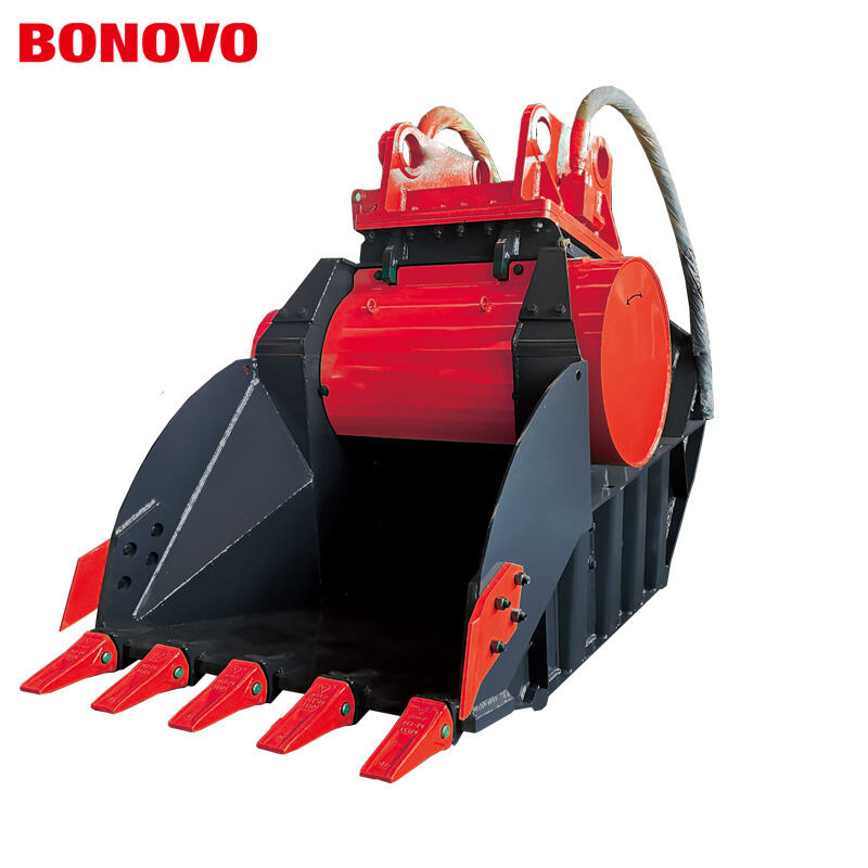 BONOVO Excavator Hydraulic Crusher bucket High efficiency crusher bucket