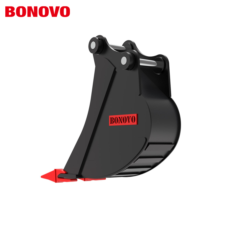 BONOVO Trenching Bucket with Teeth for Mini Excavator