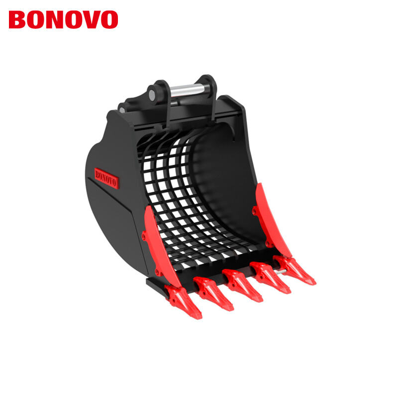 BONOVO RS20 Sieve Bucket for 20 Ton Excavators – Durable Skeleton Sorting Bucket 42