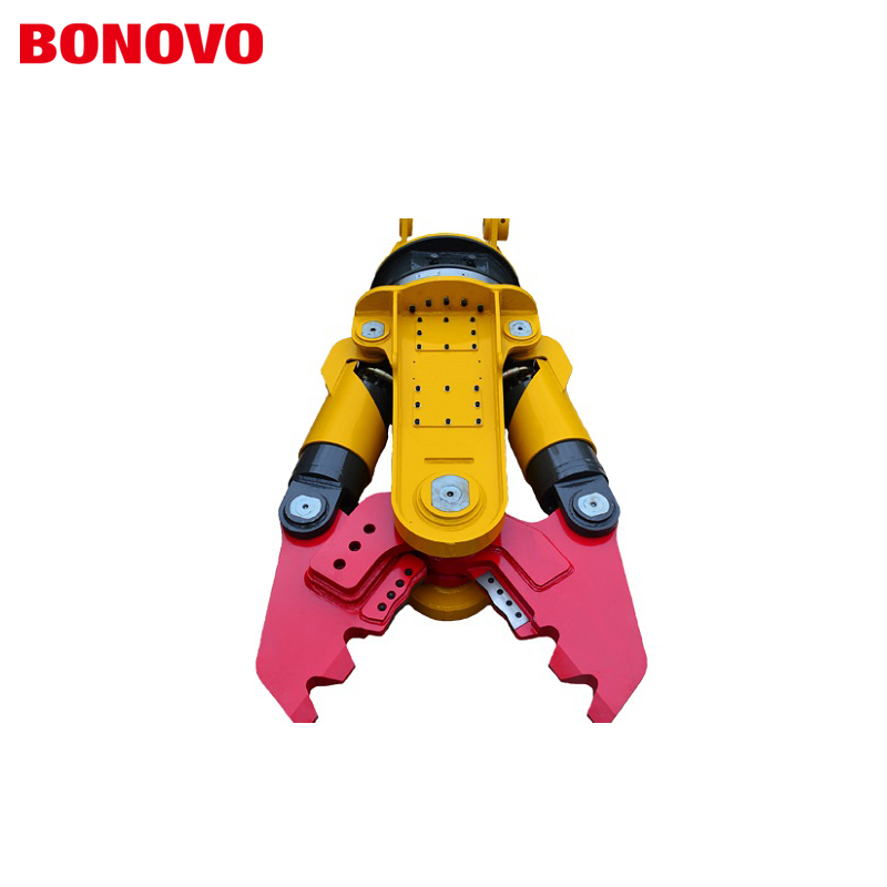 BONOVO 360 Degree Rotating Hydraulic Shear for Excavator Heavy Duty Demolition Attachment