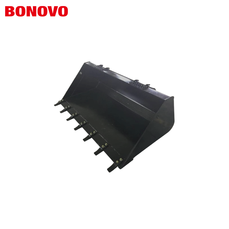 BONOVO Construction Machinery Skid Steer Standard Caçamba COM DENTES