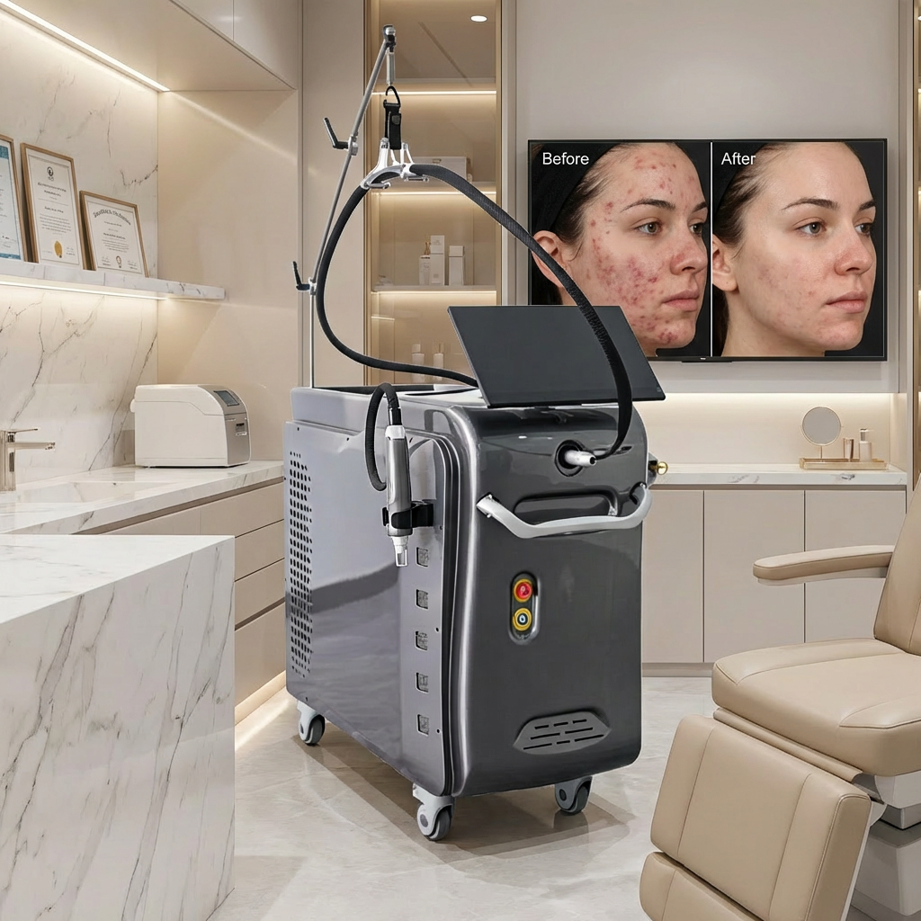 755nm 1064nmnmLong Pulsed Nd:Yag Laser Machine Permanent Hair Removal Spider Vein Treatment Aesthetics Laser