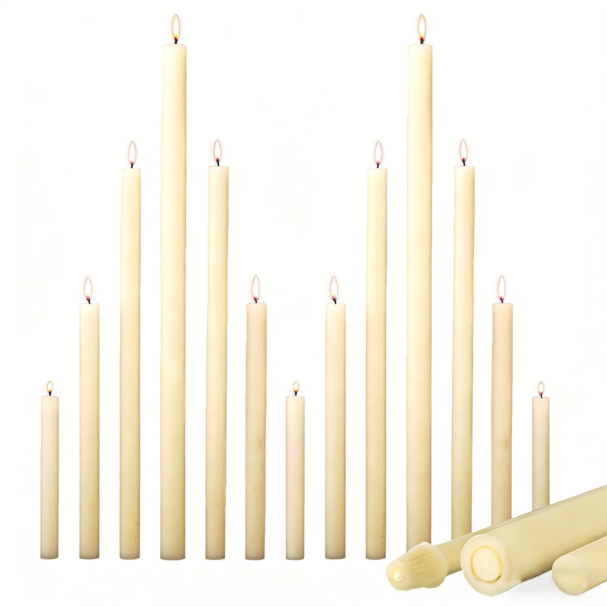 Altar Church Candles Christianity 51% Beeswax Tapers for Sanctuary Worship
