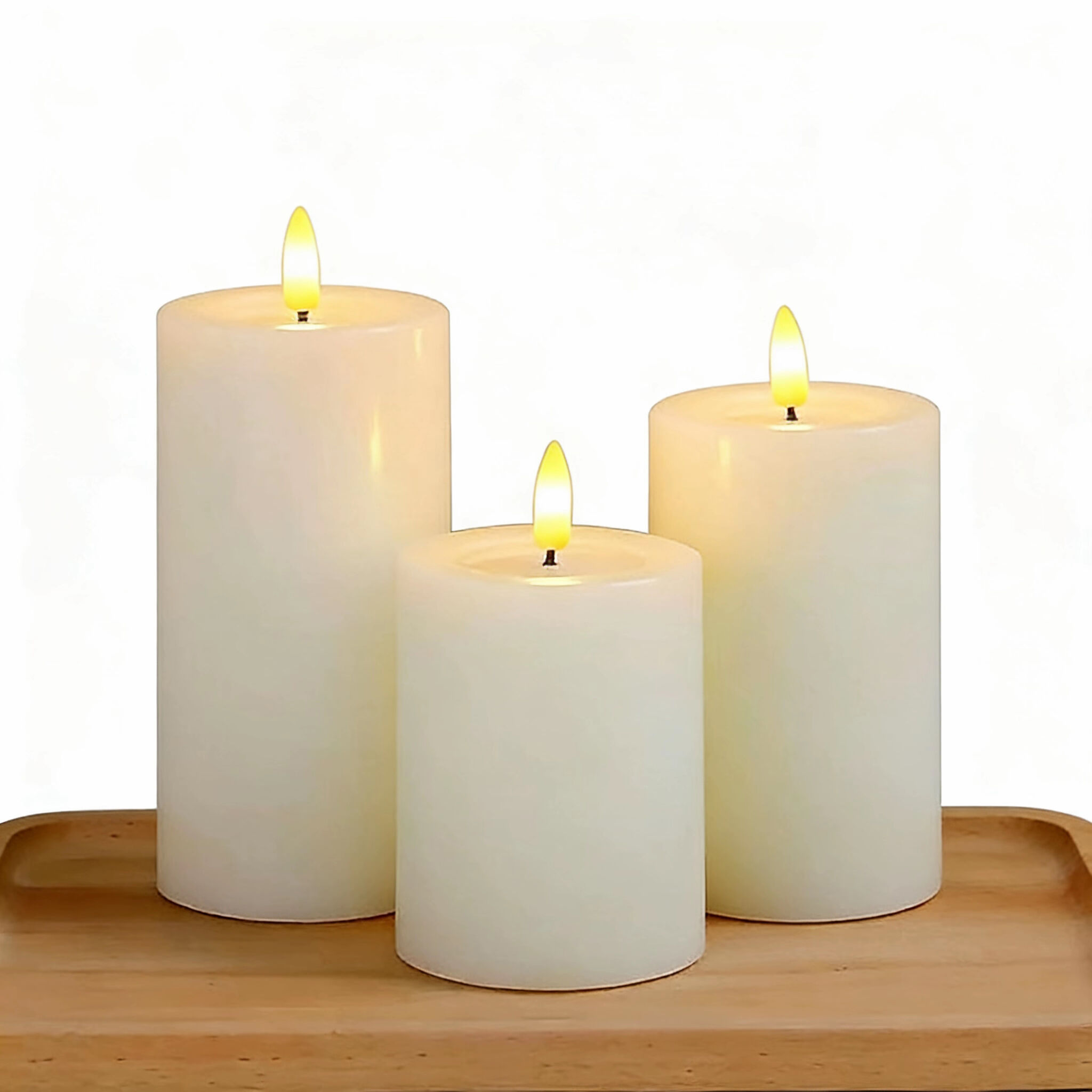 Беспламенные колонновидные свечи, светодиодные свечи для свадебного и домашнего декора с таймером и пультом дистанционного управления