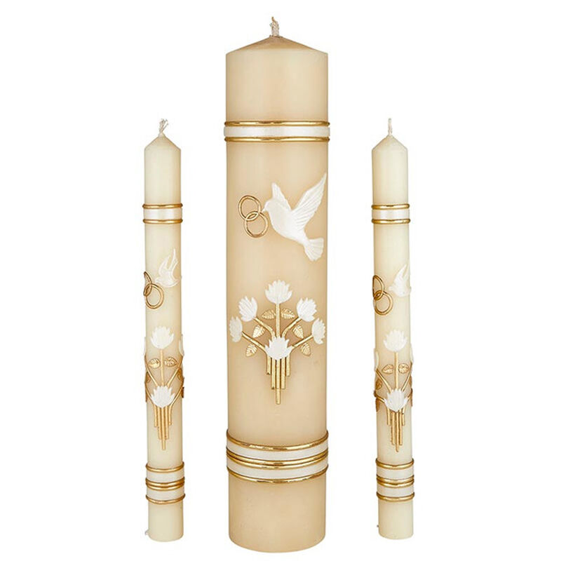 Wedding Church Candles Sacramental Beeswax Unity Tapers for Altar
