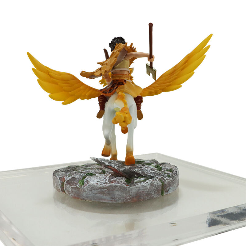 Gyanta „A Fiatal Yu Monda” Figura Állatfigurán (Kijelződobozzal) - Kollekciós Dísz