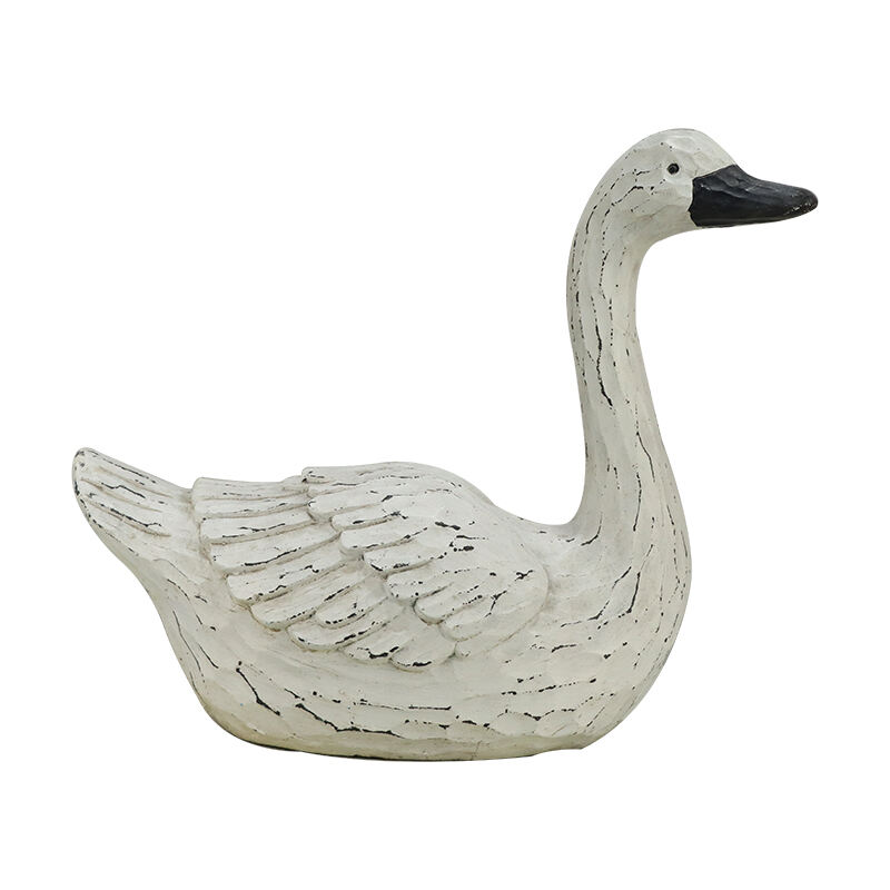 Gyanta Fehér Hattyú Dísz - Kert- és Ház dekorációs Dísz